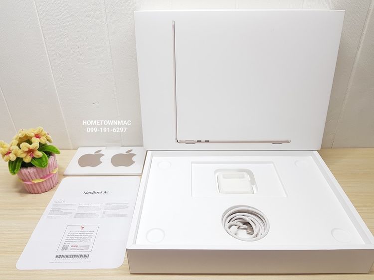 MacbookAir (Retina13", 2022) M2 8-Core CPU 8-Core GPU SSD 256Gb Ram 8Gb Starlight สวย ครบกล่อง มีAppleCare Plus รูปที่ 2