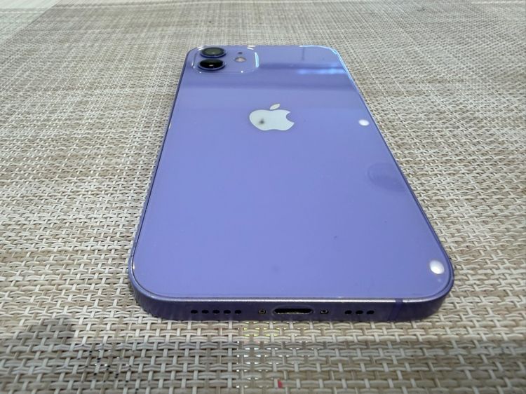 iPhone 12 สีม่วง 128 ใช้งานได้ปกติทุกอย่างหน้าจอ มีรอยขนแมวนิดหน่อย รูปที่ 2