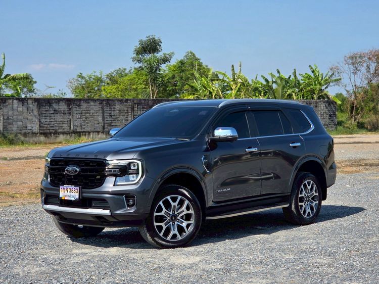Ford Everest 2022 2.0 Titanium Plus 4WD Utility-car ดีเซล ไม่ติดแก๊ส เกียร์อัตโนมัติ เทา
