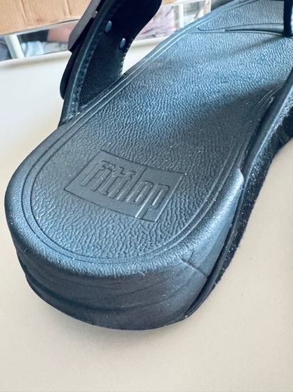ใบเสร็จจริง Used Fitflop Trakk II Mens Buckle Leather Cancas Two Tone Black Size 42  รูปที่ 12