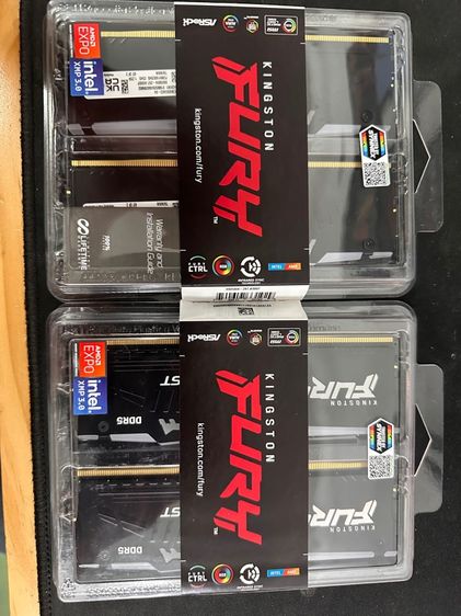 ที่เก็บข้อมูลและเมมโมรี่การ์ด Ram kingston rgb 64gb bus5600  มี2ชุด 