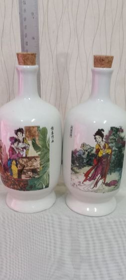 ขวดเหล้าเปล่าต่างประเทศวินเทจ เซรามิกพอร์ซเลน รูปที่ 7