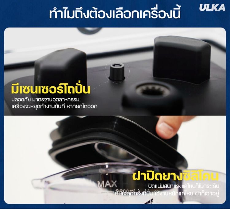 เครื่องปั่นน้ำผลไม้ เครื่องปั่นอเนกประสงค์ ULKA Blender 2A รูปที่ 10