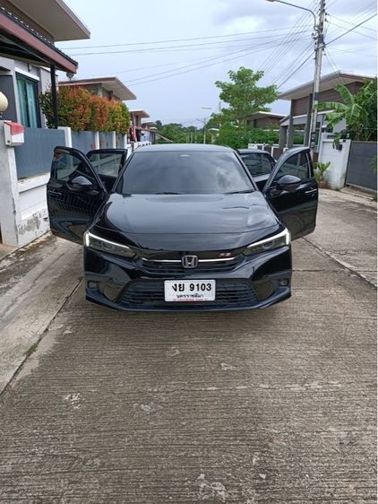 Honda Civic 2022 1.5 Turbo RS Sedan ไฮบริด ไม่ติดแก๊ส เกียร์อัตโนมัติ ดำ