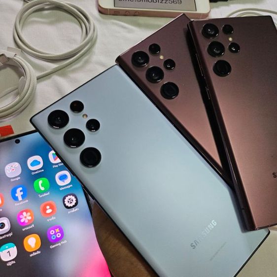 Samsung S22ultra 5G แรม12 256 512g 128g สีแดง ฟ้า เขียว เคลมจอและแบตศูนย์มาใหม่ เน้นใช้งานระยะยาว สภาพสวยๆทุกเครื่อง รูปที่ 3