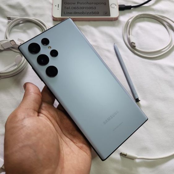Samsung S22ultra 5G แรม12 256 512g 128g สีแดง ฟ้า เขียว เคลมจอและแบตศูนย์มาใหม่ เน้นใช้งานระยะยาว สภาพสวยๆทุกเครื่อง รูปที่ 7