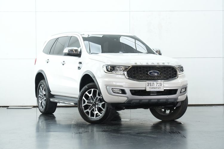 Ford Everest 2021 2.0 Bi-Turbo Titanium+ Utility-car ดีเซล ไม่ติดแก๊ส เกียร์อัตโนมัติ ขาว รูปที่ 2