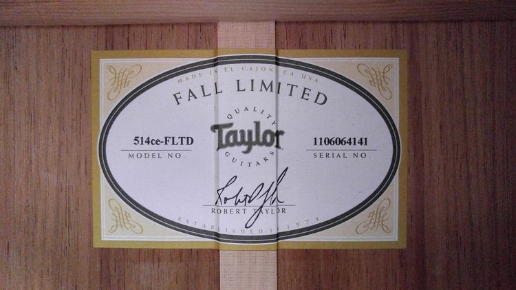 Taylor 514ce-FLTD Fall Limited 2014 Sunburst มือสองสภาพเหมือนใหม่ รูปที่ 3