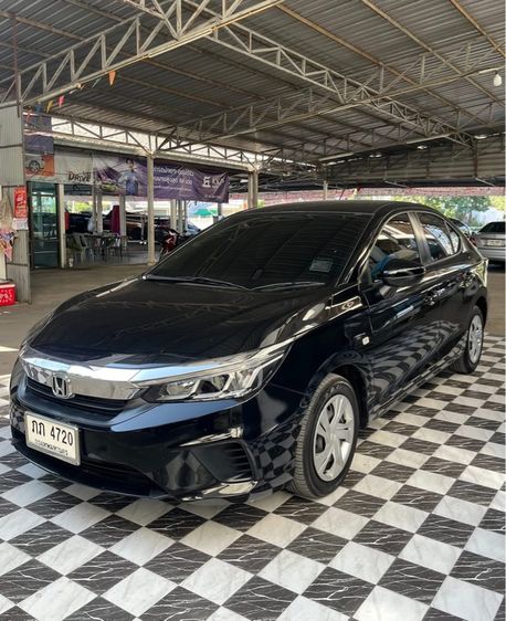 Honda City 2020 1.0 S Sedan เบนซิน ไม่ติดแก๊ส เกียร์อัตโนมัติ ดำ รูปที่ 4