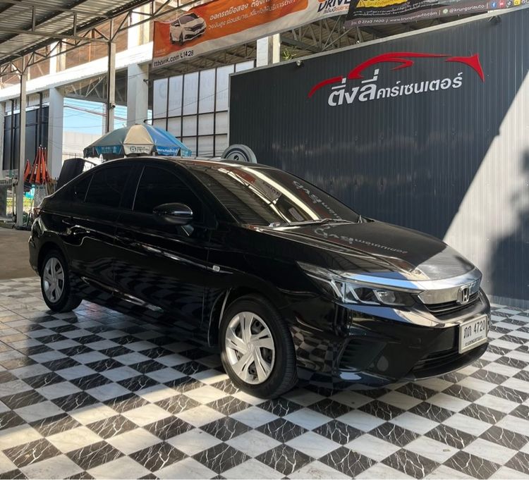 Honda City 2020 1.0 S Sedan เบนซิน ไม่ติดแก๊ส เกียร์อัตโนมัติ ดำ รูปที่ 3