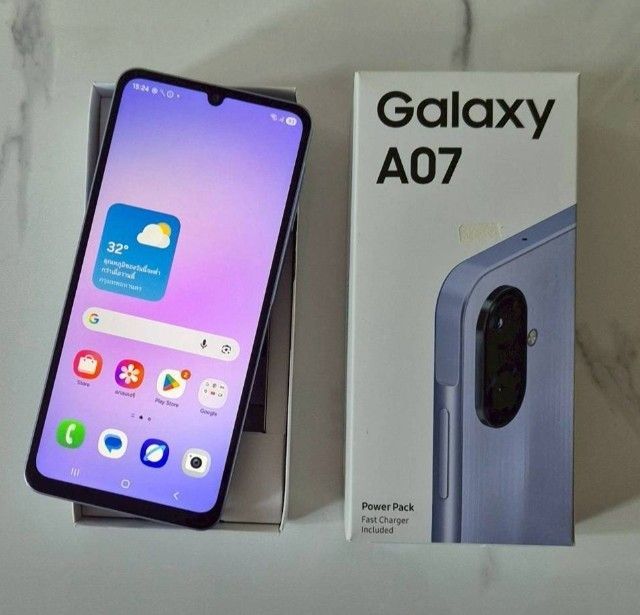 อื่นๆ 128 GB Samsung Galaxy A07 เครื่องใหม่มีตำหนิ ของแท้ ศูนย์ไทย  มีประกัน สี Light Violet ราคาเพียง 