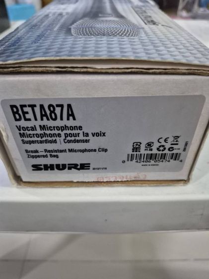 SHURE  BETA 87A
ของมหาจักรแท้  ของใหม่ ไม่เคยผ่านการใช้งาน 
ขายตัวละ  7,000 บาท   รูปที่ 2
