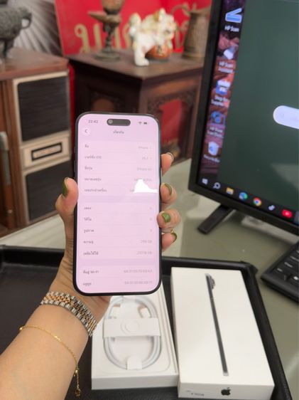 iphone 17 air 256 gb สีดำ แบท100 รอบชาร์จ4 ใหม่มากครบกล่องค่ะ รูปที่ 2