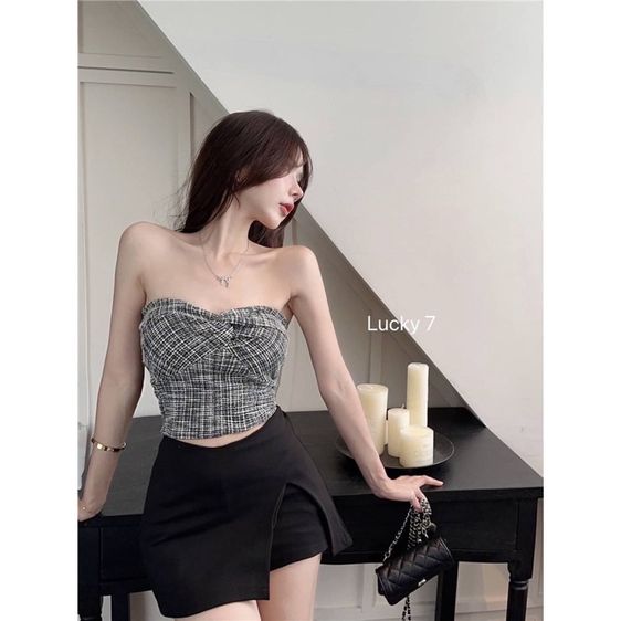 เสื้อเกาะอกผ้าทวิต