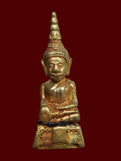 พระยอดธง กรุวัดไก่เตี้ย เนื้อทองดอกบวบ อุดครั่ง สภาพสวยงาม