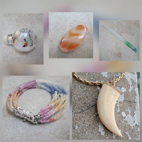 สร้อยข้อมือ  ตัวล็อกSilver ,อาเกต, จี้ , ขวดยานัต, ตะไบ