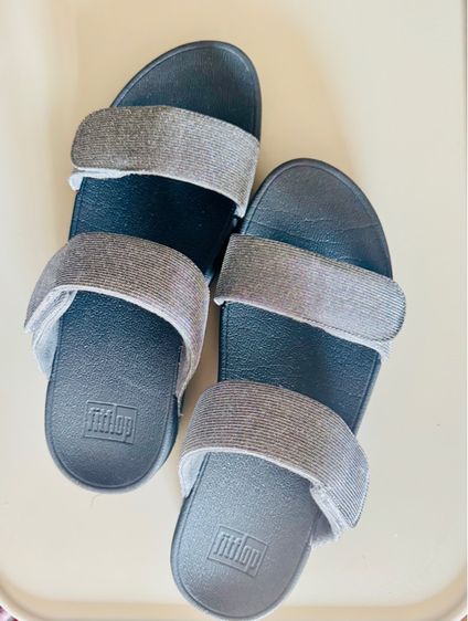 Used Fitflop Lulu Adjustable Shimmerlux S in Grey Glitz Size 42 รูปที่ 3