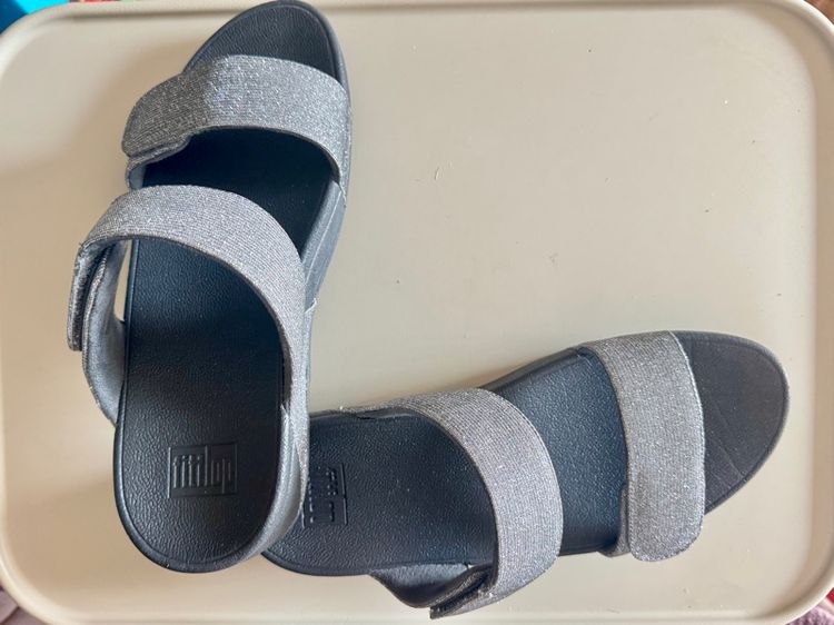 Used Fitflop Lulu Adjustable Shimmerlux S in Grey Glitz Size 42 รูปที่ 9