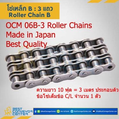 จำหน่ายโซ่ OCM TR Top Roller Chain,  โซ่สแตนเลส  โซ่เหล็ก ยี่ห้อ OCM รูปที่ 14