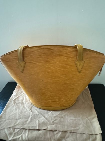 หญิง หนังแท้ กระเป๋า Louis Vuitton Vintage Epi พัดสีเหลือง