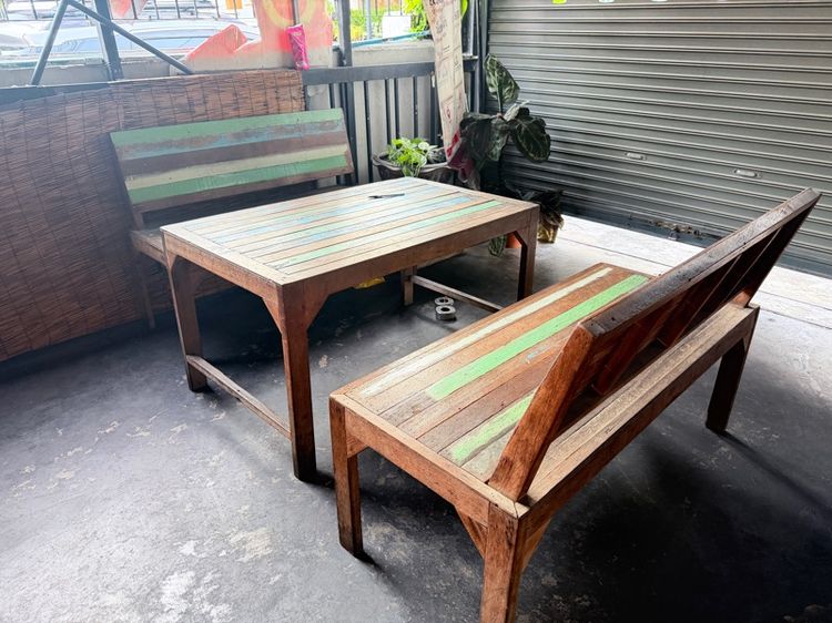 โต๊ะไม้วินเทจ 4ที่นั่ง รูปที่ 4