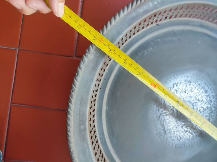 พานทองเหลือง งานเก่า ขนาด 16 นิ้ว ยกคู่  รูปที่ 10