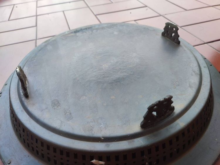 พานทองเหลือง งานเก่า ขนาด 16 นิ้ว ยกคู่  รูปที่ 14