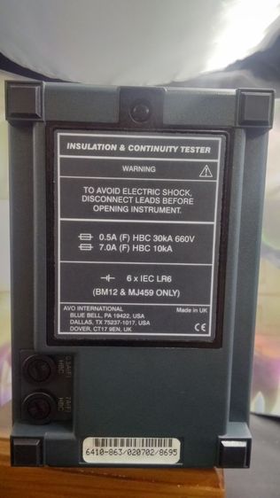 Megger MJ159 เครื่องวัดความต้านทานฉนวน (Insulation Resistance Tester) แบบมือหมุน  รูปที่ 3