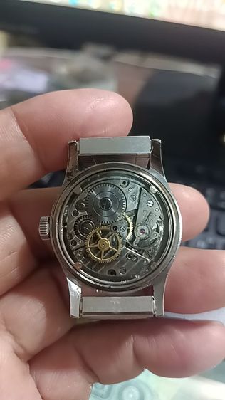 Vintage Hirondor Classic date points Mens Watch Swiss made 1955-60's ไขลาน วันนี่กล้ามปู หน้าเฟดเก่าเหลือบแสง ขอบทอง 14 K. 31-35มม.boy size  รูปที่ 10