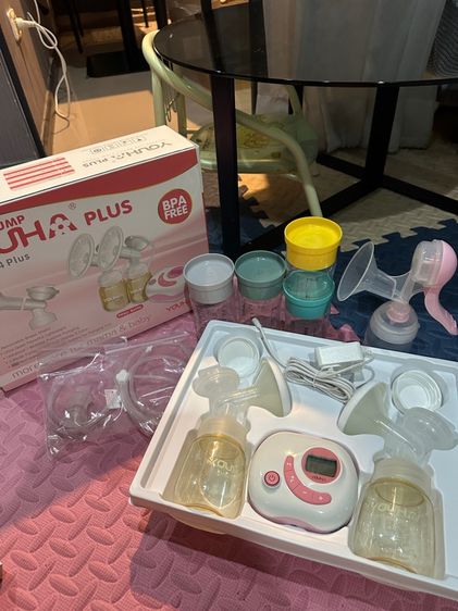 เครื่องปั๊มนมแถมกระปุกเก็บน้ำนมและ ที่ปั๊มมือ รูปที่ 2