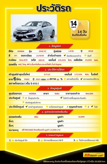 Honda Civic 2016 1.8 EL i-VTEC Sedan เบนซิน ไม่ติดแก๊ส เกียร์อัตโนมัติ เทา รูปที่ 2