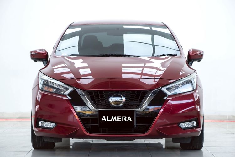 Nissan Almera 2020 1.0 V Sedan เบนซิน ไม่ติดแก๊ส เกียร์อัตโนมัติ แดง รูปที่ 4