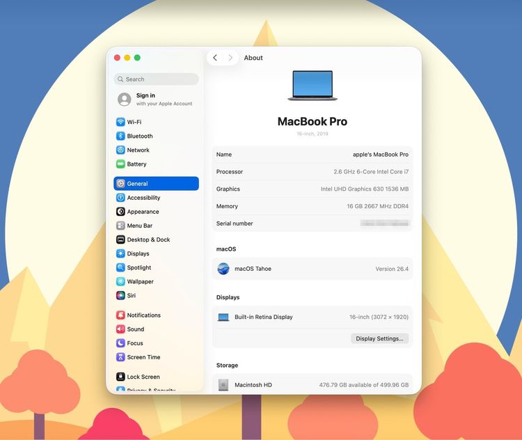 MacBook Pro 16-inch 2019 Intel Core i7 Ram16GB SSD512GB SpaceGray รูปที่ 12