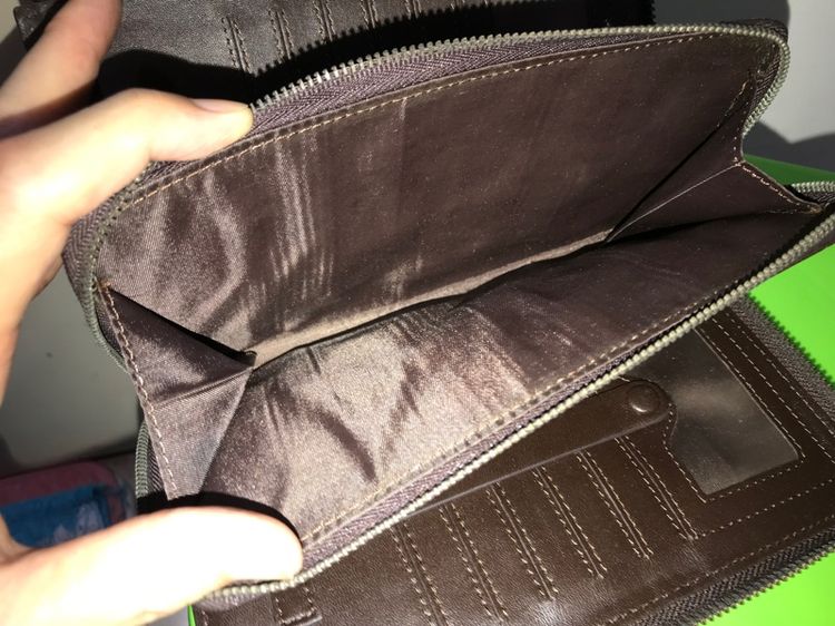 กระเป๋าหนีบ สีน้ำตาล มือสอง สภาพดี รูปที่ 8