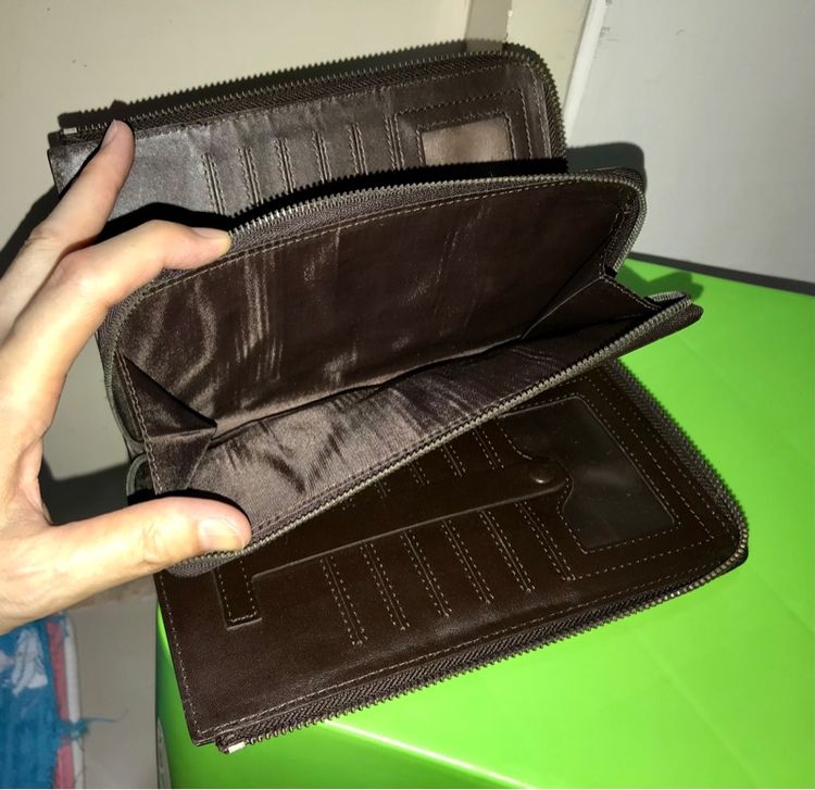 กระเป๋าหนีบ สีน้ำตาล มือสอง สภาพดี รูปที่ 7