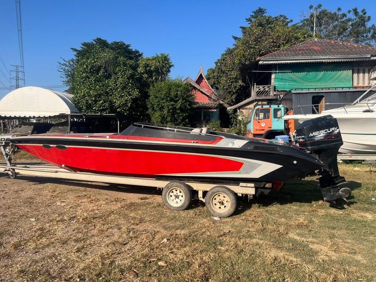 ขาย เรือนอก  hi performance   26 ฟุต เรือความเร็วสูง ทรงสวยมากๆ   มี ห้องนอน แถมเครื่อง mercury 250 รูปที่ 4