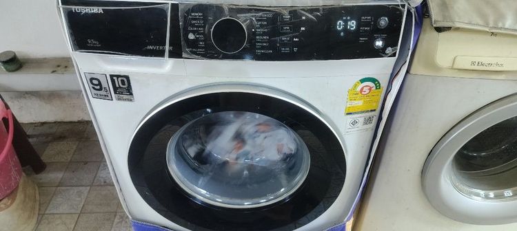 เครื่องซักผ้าฝาหน้า toshiba 9.5kg
