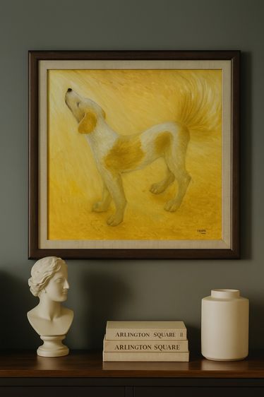 ภาพสีน้ำมัน Hope Awaits  Oil Painting of Faith  Silence, and New Beginnings รูปที่ 7