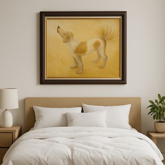 ภาพสีน้ำมัน Hope Awaits  Oil Painting of Faith  Silence, and New Beginnings รูปที่ 2