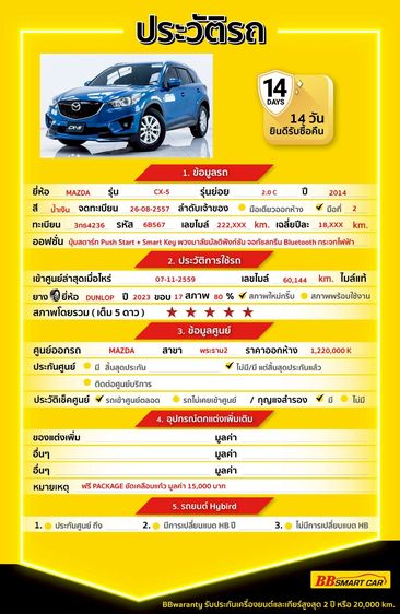 Mazda CX-5 2014 2.0 C Utility-car เบนซิน ไม่ติดแก๊ส เกียร์อัตโนมัติ น้ำเงิน รูปที่ 2