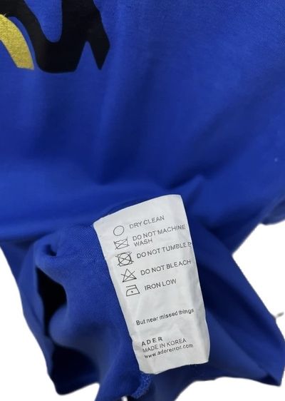 ADER ERROR Tape Logo Graphic T-shirt  Spring and Summer  รูปที่ 6