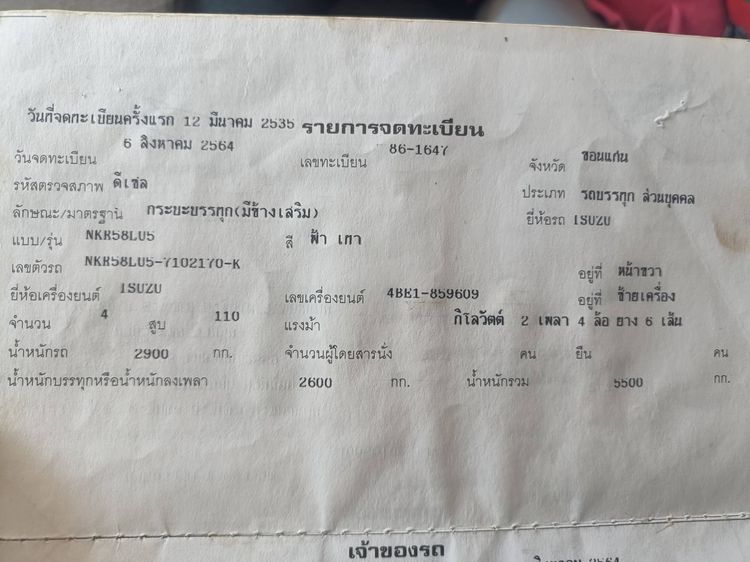 ขาบรถบรรทุก6ล้อisuzu nkr110แรงม้าปี35รถห้างแท้ออกจากศูนย์อีซูซุ เกียร์สั้นยกหัวได้ เครื่องแน่นๆแห้งแรง แชสซีสวยๆช่วงล่างแน่นเอกสาครบพร้อมโอ รูปที่ 9