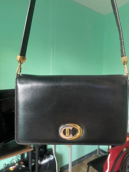 ดำ หนังแท้ ขาย ดิออร์ dior วินเทจ ของแท้มือสอง