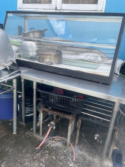 ขายเหมาถูกๆอุปกรณ์ขายข้าวแกงพร้อมตุ็แช่่ฟิต  โต๊ะสแตนเลสสนใจติดต่อ  0952394551 รูปที่ 2