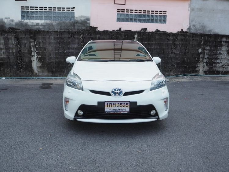 Toyota Prius 2014 1.8 Hybrid Top Grade Sedan ไฮบริด ไม่ติดแก๊ส เกียร์อัตโนมัติ ขาว รูปที่ 3