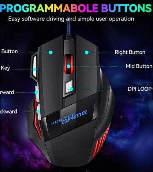 Xpanse เมาส์เกมมิ่ง เมาส์เล่นเกม เมาส์ออปติคอล RGB Gaming Mouse รุ่น MS-7