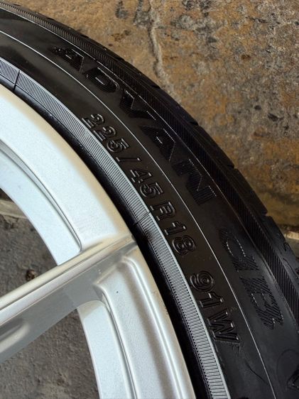 ล้อแม็กมือ1 ขอบ18 R13 5รู114 กว้าง8.5 ออฟ35 สีบรอนเงิน ล้อเบา FLOW FORMING งานSEVENFIFTH งานสวยมากๆ พร้อมยางมือ2 YOKOHAMA225-45-18 ปี22 รูปที่ 8