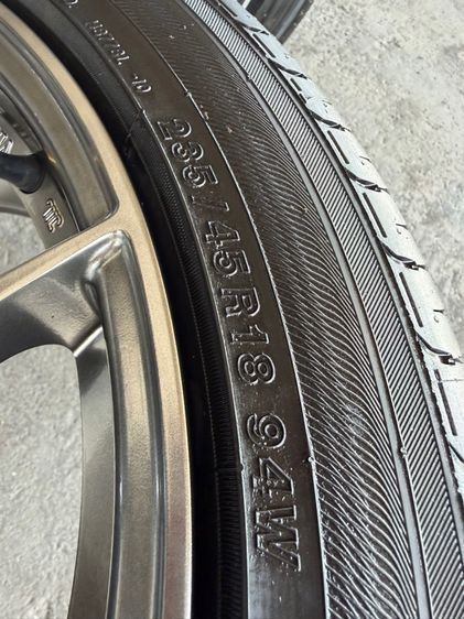 ล้อแม็กมือ1 ขอบ18 ก้านY5รู114กว้าง8.5 ออฟ35 สีไฮเปอร์แบล็ก ล้อเบา FLOW FORMING งานSEVENFIFTH งานสวยมากๆ พร้อมยางมือ2 YOKOHAMA235-45-18 ปี22 รูปที่ 8