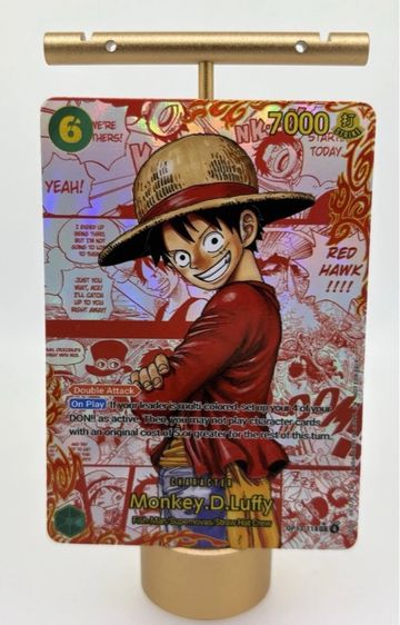 การ์ด วันพีช OP13 RED FIRE MANGA LUFFY - One Piece TCG PROXY Card Monke Rare Parallel Alt Art