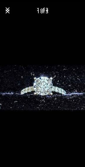 women's 18k gold half carat diamond ring รูปที่ 3